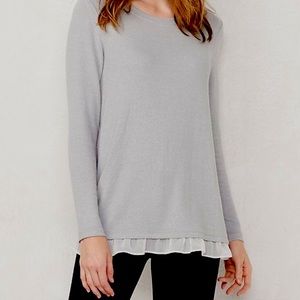 Small LAUREN CONRAD Ruffle Long-Sleeve